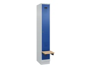 locker met bank,HxBxD 1950x300x815mm,1vak,vak B 300mm,cilinderslot - 2