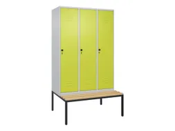 locker voor scheiding van kleding,HxBxD 2120x1200x815mm,3vak