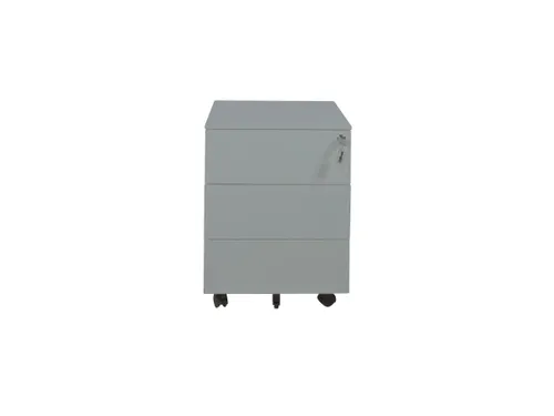 Claudius Basic N wit verrijdbaar ladeblok 3 lades 58cm diep aluminium