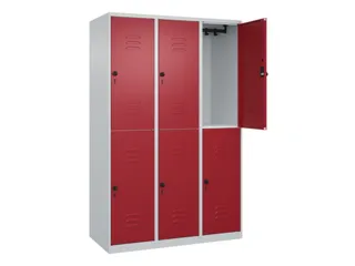 dubbeldekse locker,HxBxD 1850x1200x500mm,3x2vak.,vak B 400mm - 2
