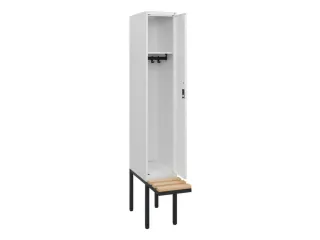 locker met bank,HxBxD 1950x300x815mm,1vak,vak B 300mm,cil.-slot - 2