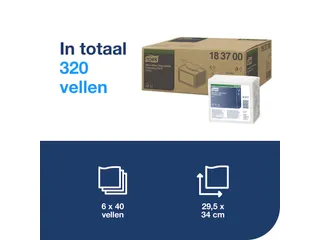 Microvezeldoek Tork Premium Disposable 40 vel wit 183700 - 4