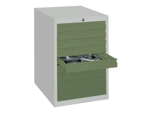 ladekast HxBxD 800x500x600mm 6laden slot RAL7035 front RAL6011