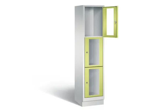 Lockerkast 1800x420x500mm 1x3 vakken Cilinderslot, Sokkel, RDS1108060