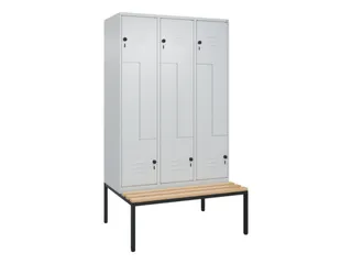 Z-garderobekast,HxBxD 2120x1200x815mm,6vak,vak B 400mm,draaigrendel - 1