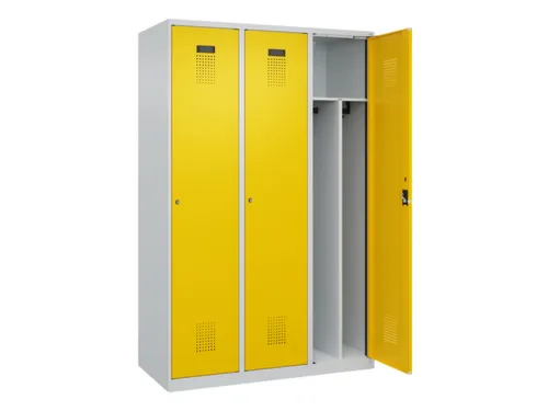 locker voor scheiding van kleding,HxBxD 1850x1200x500mm,3vak