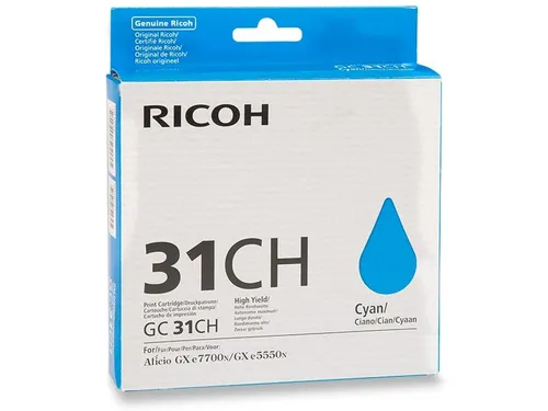 Ricoh 405702 Type GC31CH cartridge cyaan HC Gel