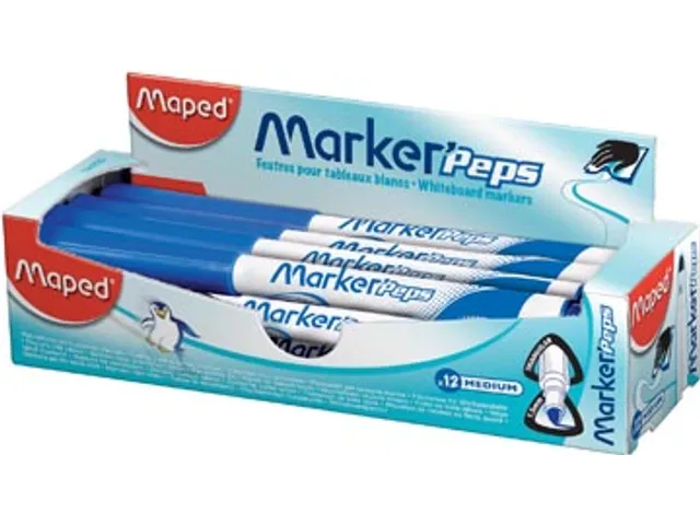 whiteboardmarker Marker'Peps 12 stuks blauw