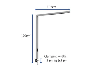 Vloerlamp LED MAULsirius colour vario Zilver dimbaar tafelklem - 3