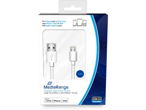 Oplaad- en datakabel 1m MRCS178 USB 2.0 Apple Lightning wit