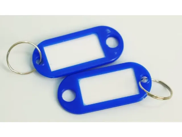 Porte-clés, ft 23 x 45 mm, couleurs assorties, paquet de 25 pièces