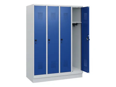 schoollocker,HxBxD 1630x1200x500mm,4vak,vak B 300mm,draaigrendel
