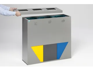 afvalverzamelstation,3x89l,HxBxD 933x1027x330mm,3opening(en) - 2