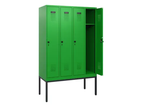schoollocker,HxBxD 1950x1200x500mm,4vak,vak B 300mm,draaigrendel