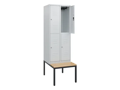 Dubbeldekse dekenkist,HxBxD 1950x600x815mm,2x2vak.,vak B 300mm