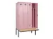 locker met bank,voor scheiding van kleding,HxBxD 2120x1200x815mm,4vak