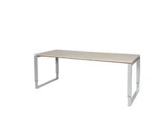Domino Plus Bureau Hoogte Verstelbaar 2000x800mm Grijs 25mm Alu O-Poot