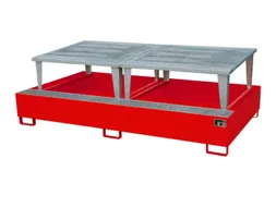 opvangbak,v. 2xIBC,opvangvol. 1000l,HxBxD 863x2650x1460mm
