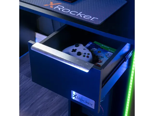 X Rocker Electra Gaming Bureau 110x55cm Zwart met RGB Lights