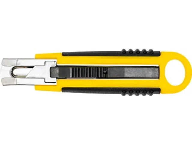 Veiligheidssnijmes Met Terugschietfunctie 18mm Geel/Zwart