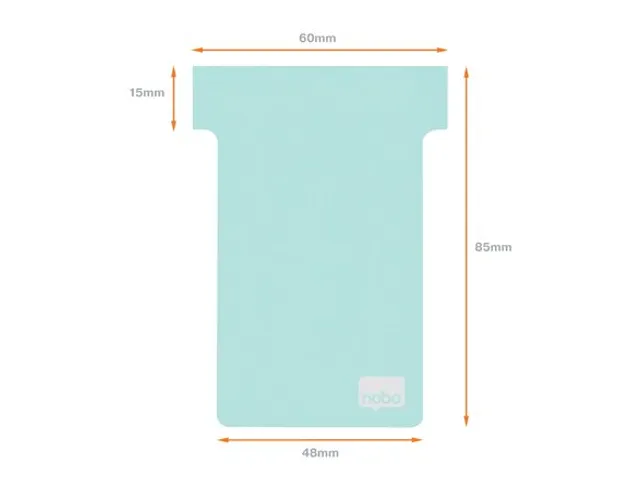 Nobo Printbare T-Kaarten Index nr 2 Blauw (20 Vel)