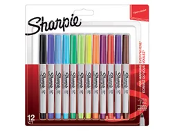 Viltstift Sharpie Ultra fijn 0.5mm Blister à 12 stuks Fun Assorti
