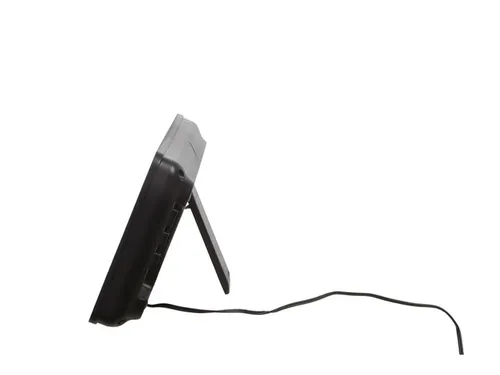 zwarte LED klok met CO2- temperatuur- luchtvochtigheid- en luchtkwalit
