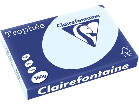 Trophée Pastel gekleurd papier A3 160 gram 250vel Azuurblauw