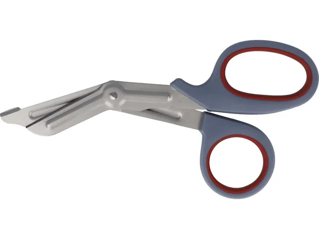 Softgrip schaar 180mm First Aid Only grijs/rood