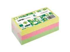UPM notes 125x75 assorti pak 6x 100 vel geel, roze, groen