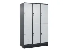 dubbeldekse locker,HxBxD 1950x1200x500mm,3x2vak.,vak B 400mm