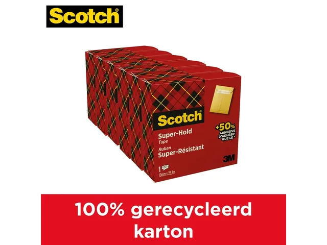 Plakband Scotch 700 Super Hold 19mmx25.4m transparant
