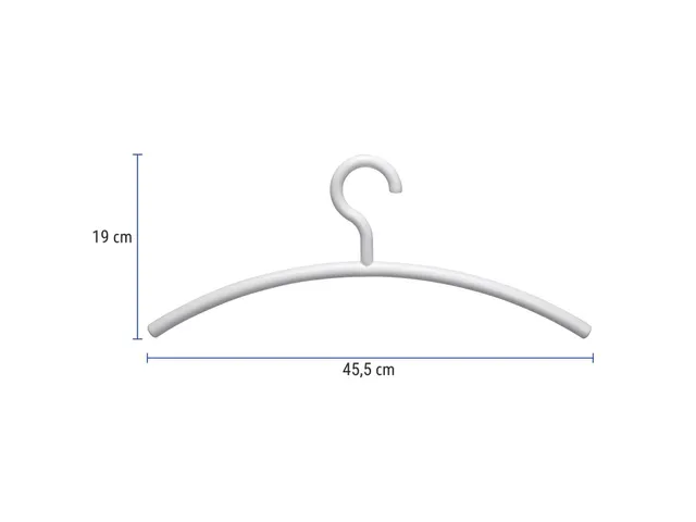 Kledinghanger MAUL acryl 460X190mm wit 5 stuks