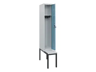 locker met bank,HxBxD 1950x300x815mm,1vak,vak B 300mm,draaigrendel - 1
