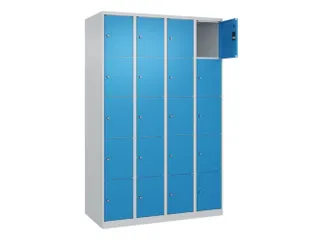 lockerkast,HxBxD 1850x1200x500mm,4x5vakken,vak B 300mm,cil.-slot - 1