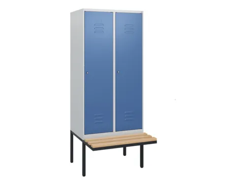 locker met bank,HxBxD 1950x800x815mm,2vak,vak B 400mm,cil.-slot