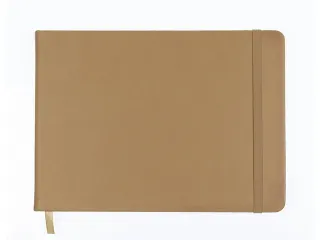 Schetsboek Kangaro A5 landscape taupe PU HC 80 vel 140gr roomwit met e - 5