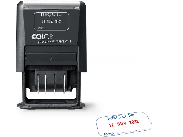 stempel Printer S260/L1 N, met datum en ONTVANGEN