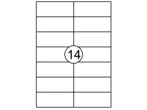 Rillprint Etiket 105x41mm 14 op een vel 1000 Vel