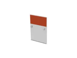 baliepaneel,v. bureau,aanbouw rechts,B 800mm,Bl-wit,BN3012-oranje
