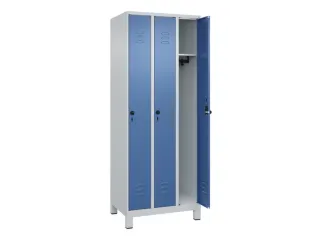 locker,HxBxD 1950x750x500mm,3vak,vak B 250mm,draaigrendel,voeten - 2