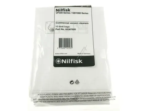 Stofzuigerzak Synthetisch 10ltr Nil fisk VP300_400 doos 10st