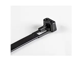 20cm Herbruikbare Kabelbinders zwart nylon 100 stuks - 4