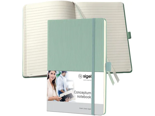 Carnet Conceptum A5 MINT GREEN ligne 194pag 80gr HC