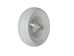 kruiwagenwiel,draagverm. 250kg,ØxB 400x130mm,aslengte 250mm,PU-banden