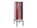 locker met bank,voor scheiding van kleding,HxBxD 2120x600x815mm,2vak