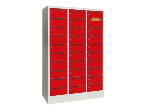 Postsorteerkast 1850x1230x500mm 3x10 Vakken Ral7035 Front Ral3000