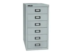 kantoor-ladekast HxBxD 590x278x380mm 6 laden romp lichtgrijs staal