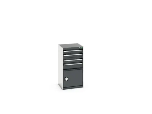 ladekast HxBxD 1000x525x525mm 4laden romp RAL7035 front RAL7016