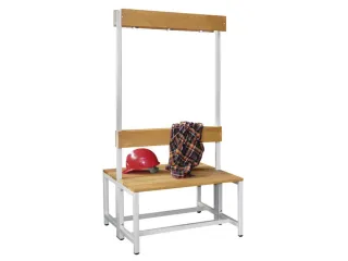 dubbele zitbank,HxLxD 1600x1000x770mm,onderstel RAL5010 - 1